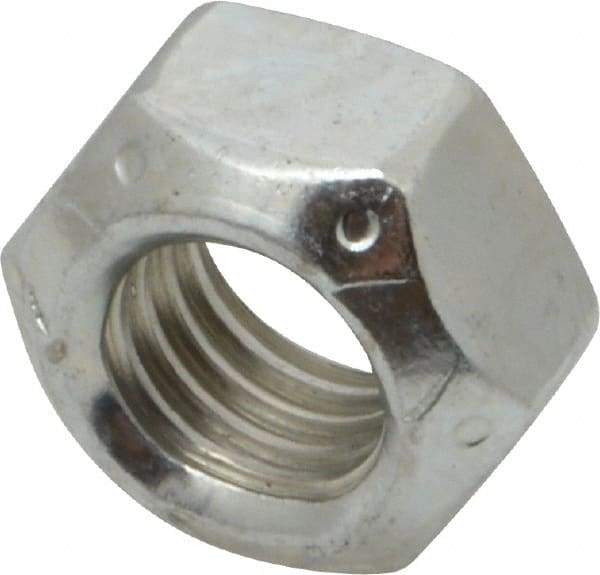 Value Collection - 9/16-12 UNC Grade C Hex Lock Nut with Distorted Thread - 7/8" Width Across Flats, 31/64" High, Cadmium Clear-Plated Finish - Industrial Tool & Supply