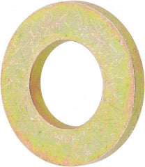 Value Collection - 5/16" Screw, Grade 8 Steel SAE Flat Washer - 11/32" ID x 11/16" OD, 1/16" Thick, Zinc Yellow Dichromate Finish - Industrial Tool & Supply