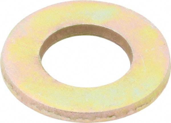 Value Collection - 1/2" Screw, Grade 8 Steel SAE Flat Washer - 17/32" ID x 1-1/16" OD, 3/32" Thick, Zinc Yellow Dichromate Finish - Industrial Tool & Supply