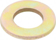 Value Collection - 1/2" Screw, Grade 8 Steel SAE Flat Washer - 17/32" ID x 1-1/16" OD, 3/32" Thick, Zinc Yellow Dichromate Finish - Industrial Tool & Supply