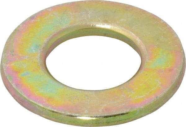Value Collection - 5/8" Screw, Grade 8 Steel SAE Flat Washer - 21/32" ID x 1-5/16" OD, 3/32" Thick, Zinc Yellow Dichromate Finish - Industrial Tool & Supply