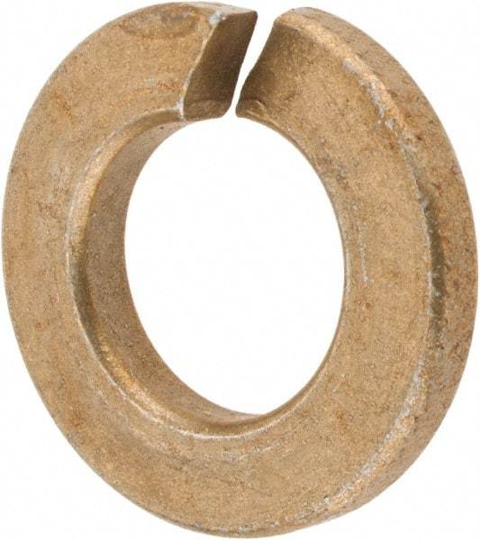 Value Collection - 5/16", 0.314" ID, 0.078" Thick Split Lock Washer - Grade 8 Steel, Zinc Yellow Dichromate Finish, 0.314" Min ID, 0.322" Max ID, 0.583" Max OD - Industrial Tool & Supply