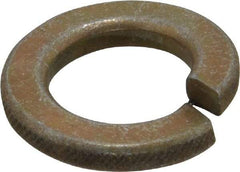 Value Collection - 1/2", 0.502" ID, 1/8" Thick Split Lock Washer - Grade 8 Steel, Zinc Yellow Dichromate Finish, 0.502" Min ID, 0.512" Max ID, 0.869" Max OD - Industrial Tool & Supply