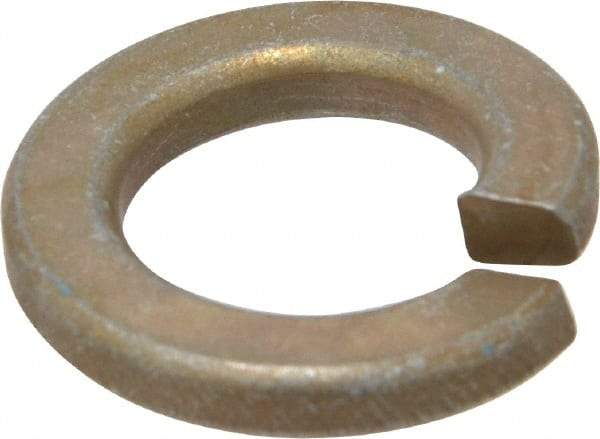 Value Collection - 9/16", 0.564" ID, 0.141" Thick Split Lock Washer - Grade 8 Steel, Zinc Yellow Dichromate Finish, 0.564" Min ID, 0.574" Max ID, 0.965" Max OD - Industrial Tool & Supply