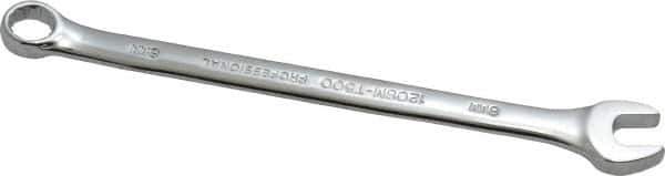 Proto - 8mm 12 Point Offset Combination Wrench - 15° Offset Angle, 5" OAL, Steel, Chrome Finish - Industrial Tool & Supply