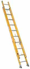 Made in USA - 32' High, Type IA Rating, Fiberglass Extension Ladder - Industrial Tool & Supply