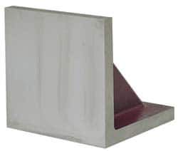 Suburban Tool - 10" Wide x 10" Deep x 10" High Cast Iron Machined Angle Plate - Standard Plate, Flat Surface, Double Web, 1" Thick, Single Plate - Industrial Tool & Supply