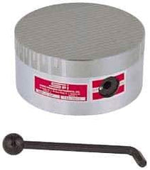 Suburban Tool - Fine Pole Round Permanent Magnetic Rotary Chuck - 7-3/4" Wide x 2-15/16" High, Ceramic - Industrial Tool & Supply
