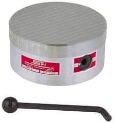 Suburban Tool - Standard Pole Round Permanent Magnetic Rotary Chuck - 12-1/4" Wide x 3" High, Ceramic - Industrial Tool & Supply