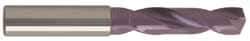 Guhring - 0.5591" 140° Spiral Flute Solid Carbide Screw Machine Drill Bit - FIREX Finish, Right Hand Cut, 65mm Flute Length, 115mm OAL, SU Point, Straight Shank, Through Coolant - Industrial Tool & Supply