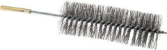 Value Collection - 1-1/2" Diam Helical Steel Tube Brush - 0.012" Filament Diam, 2-1/2" Brush Length, 4" OAL, 1/4" Diam Shank - Industrial Tool & Supply