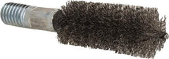 Value Collection - 1" Diam Helical Stainless Steel Tube Brush - Double Spiral, 0.012" Filament Diam, 2-23/64" Brush Length, 4" OAL, 1/2-12 Male Shank - Industrial Tool & Supply