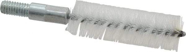 Value Collection - 3/4" Diam Helical Stainless Steel Tube Brush - Double Spiral, 0.012" Filament Diam, 2-23/64" Brush Length, 4" OAL, 5/16-18 Male Shank - Industrial Tool & Supply