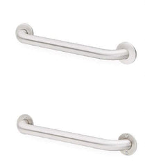 Bradley - Washroom Partition Stainless Steel Grab Bar - 36 Inch Long, Compatible with Shower and Toilet Stalls - Industrial Tool & Supply