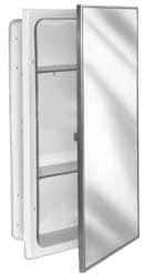 Bradley - 3 Shelf Recessed Mount Metal Medicine Cabinet - 26" High x 16" Wide x 4-1/2" Deep, Adjustable Shelves - Industrial Tool & Supply