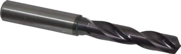 Guhring - 13/32" 140° Spiral Flute Solid Carbide Screw Machine Drill Bit - FIREX Finish, Right Hand Cut, 55mm Flute Length, 102mm OAL, SU Point, Straight Shank - Industrial Tool & Supply