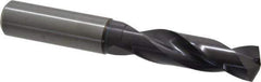Guhring - 0.5906" 140° Spiral Flute Solid Carbide Screw Machine Drill Bit - FIREX Finish, Right Hand Cut, 65mm Flute Length, 115mm OAL, SU Point, Straight Shank - Industrial Tool & Supply