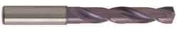 Guhring - 12.4mm 140° Solid Carbide Jobber Drill - FIREX Finish, Right Hand Cut, Spiral Flute, Straight Shank, 124mm OAL, SU Point - Industrial Tool & Supply
