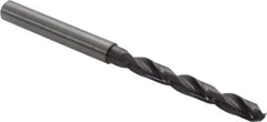Guhring - 0.2008" 140° Solid Carbide Jobber Drill - FIREX Finish, Right Hand Cut, Spiral Flute, Straight Shank, 82mm OAL, SU Point - Industrial Tool & Supply