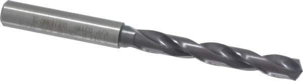 Guhring - Letter H 140° Solid Carbide Jobber Drill - FIREX Finish, Right Hand Cut, Spiral Flute, Straight Shank, 91mm OAL, SU Point - Industrial Tool & Supply