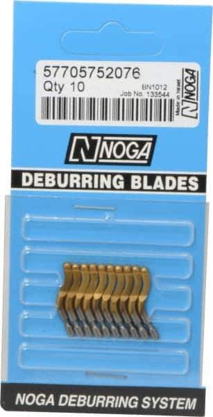 Noga - N1 Right-Handed High Speed Steel Deburring Swivel Blade - Use on Cross Hole, Hole Edge & Straight Edge Surfaces - Industrial Tool & Supply