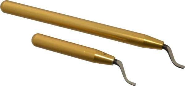Shaviv - 4 Piece High Speed Steel Blade Hand Deburring Tool Set - UB34, UB38 Blades, For Tool & Die - Industrial Tool & Supply