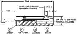 Cogsdill Tool - 2" Hole, No. 110 Blade, Type C Power Deburring Tool - One Piece, 7" OAL, 1.19" Pilot - Industrial Tool & Supply