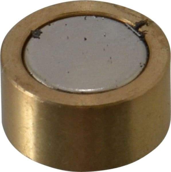 Mag-Mate - 1/2" Diam x 1/4" High, 2.13 Lb Average Pull Force, 4-1/4 Lb Max Pull Force, Neodymium Rare Earth Shielded Magnet - 0.062" Shielding Wall Thickness - Industrial Tool & Supply