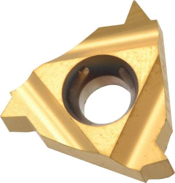 Carmex - 16IR Internal Right Hand 11.5 NPT Laydown Threading Insert - Grade BXC, TiN Coated Carbide - Industrial Tool & Supply