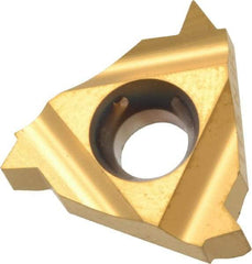 Carmex - 16IR Internal Right Hand 11.5 NPT Laydown Threading Insert - Grade BXC, TiN Coated Carbide - Industrial Tool & Supply