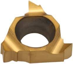 Carmex - 06IR Internal Right Hand 27 NPT Laydown Threading Insert - Grade BXC, TiN Coated Carbide - Industrial Tool & Supply