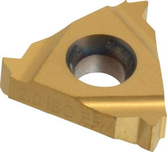 Carmex - 16ER External Right Hand ISO Laydown Threading Insert - Grade MXC, TiN Coated Carbide - Industrial Tool & Supply