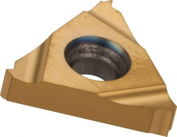 Carmex - 16ER External Right Hand 27 NPTF Laydown Threading Insert - Grade MXC, TiN Coated Carbide - Industrial Tool & Supply