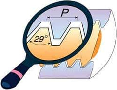 Carmex - 16ER External Right Hand 16 Acme Laydown Threading Insert - Grade MXC, TiN Coated Carbide - Industrial Tool & Supply
