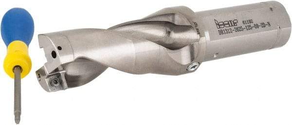 Iscar - 2.63" Max Drill Depth, 2xD, 1-5/16" Diam, Indexable Insert Drill - 2 Inserts, 1-1/4" Shank Diam, Straight Shank - Industrial Tool & Supply