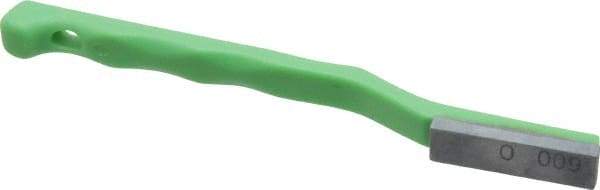 Value Collection - 600 Grit Green Single-Ended Boron Carbide Hand Hone - Super Fine Grade, 5-1/2" OAL, with Cutting Dimensions of 1-9/16" Length x 1/2" Wide x 3/16" High - Industrial Tool & Supply
