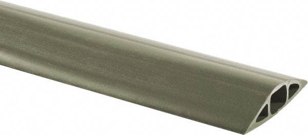 Hubbell Wiring Device-Kellems - 1 Channel, 5 Ft Long, 1/2" Max Compatible Cable Diam, Gray PVC On Floor Cable Cover - 3" Overall Width x 3/4" Overall Height, 3/4" Channel Width x 1/2" Channel Height - Industrial Tool & Supply