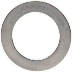 Made in USA - 0.01" Thick, 1/2" Inside x 3/4" OD, Round Shim - 7/16" Screw, Uncoated 316 Stainless Steel - Industrial Tool & Supply