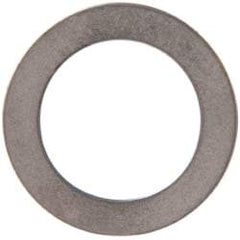 Made in USA - 0.016" Thick, 1/2" Inside x 3/4" OD, Round Shim - 7/16" Screw, Uncoated 316 Stainless Steel - Industrial Tool & Supply
