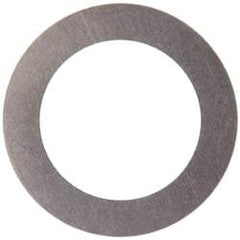 Made in USA - 0.005" Thick, 1/2" Inside x 3/4" OD, Round Shim - 7/16" Screw, Uncoated 316 Stainless Steel - Industrial Tool & Supply
