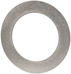 Made in USA - 0.02" Thick, 1" Inside x 1-1/2" OD, Round Shim - 7/8" Screw, Uncoated 316 Stainless Steel - Industrial Tool & Supply