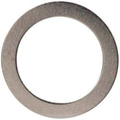 Made in USA - 0.01" Thick, 0.314" Inside x 7/16" OD, Shortening Shim - 1/4" Screw, Uncoated 300 Stainless Steel - Industrial Tool & Supply