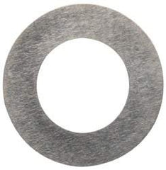 Made in USA - 0.1mm Thick, 8mm Inside x 14mm OD, Round Shim - 1/4" Screw, Uncoated 302/304 Stainless Steel - Industrial Tool & Supply