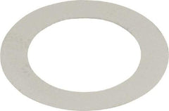 Made in USA - 0.1mm Thick, 12mm Inside x 18mm OD, Round Shim - 7/16" Screw, Uncoated 302/304 Stainless Steel - Industrial Tool & Supply