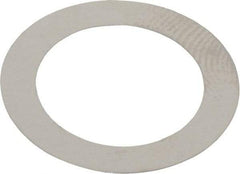 Made in USA - 0.1mm Thick, 14mm Inside x 20mm OD, Round Shim - 1/2" Screw, Uncoated 302/304 Stainless Steel - Industrial Tool & Supply