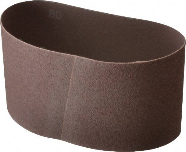 Norton - 3-1/2" Wide x 15-1/2" OAL, 80 Grit, Aluminum Oxide Abrasive Belt - Aluminum Oxide, Medium, Coated, X Weighted Cloth Backing, Series R228 - Industrial Tool & Supply