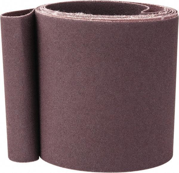 Norton - 4" Wide x 132" OAL, 120 Grit, Aluminum Oxide Abrasive Belt - Aluminum Oxide, Fine, Coated, X Weighted Cloth Backing, Series R228 - Industrial Tool & Supply
