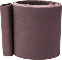 Norton - 4" Wide x 132" OAL, 120 Grit, Aluminum Oxide Abrasive Belt - Aluminum Oxide, Fine, Coated, X Weighted Cloth Backing, Series R228 - Industrial Tool & Supply