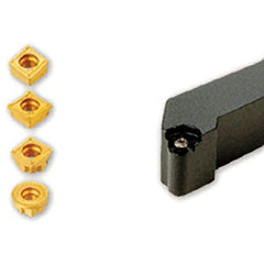 Iscar - SUXC, Left Hand Cut, 20mm Shank Height x 20mm Shank Width, Neutral Rake Indexable Turning Toolholder - 125mm OAL, QC95MT Insert Compatibility, Series ChamTurn - Industrial Tool & Supply