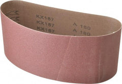 Tru-Maxx - 4" Wide x 24" OAL, 180 Grit, Aluminum Oxide Abrasive Belt - Aluminum Oxide, Very Fine, Coated - Industrial Tool & Supply